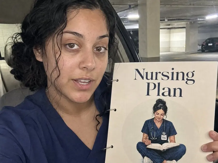 Sofia G. with her copy of the Nursing Plan