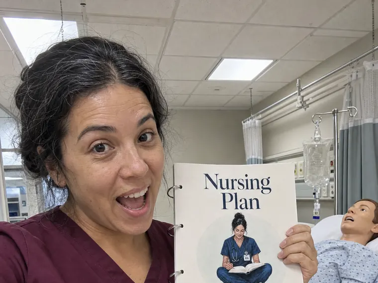 Marisol A. with her copy of the Nursing Plan