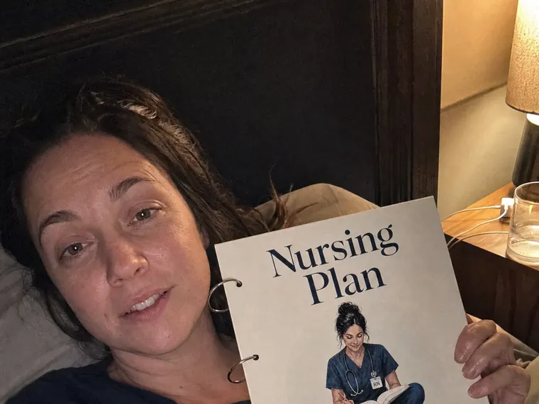 Hayley P. with her copy of the Nursing Plan