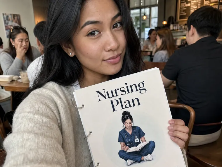 Nadia R. with her copy of the Nursing Plan